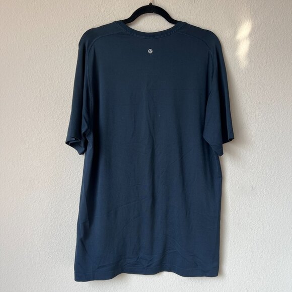Lululemon Navy Metal Vent Tech Short Sleeve Tee Size L - Picture 3 of 4